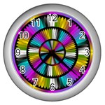 Abundance Wall Clock (Silver with 12 black numbers)