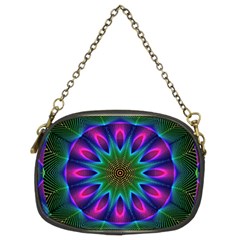 Star Of Leaves, Abstract Magenta Green Forest Chain Purse (Two Sided)  from UrbanLoad.com Front