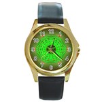 Connection Round Gold Metal Watch