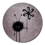 Evil Flower Bug Vintage 8  Mouse Pad (Round)