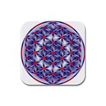 Life Flower Rubber Square Coaster (4 pack)