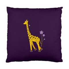 Purple Roller Skating Cute Cartoon Giraffe Cushion Case (Two Sided)  from UrbanLoad.com Back