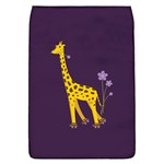 Purple Roller Skating Cute Cartoon Giraffe Removable Flap Cover (Large)