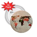 Vintageworldmap1200 2.25  Button (10 pack)
