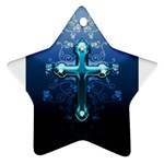 Glossy Blue Cross Live Wp 1 2 S 307x512 Star Ornament
