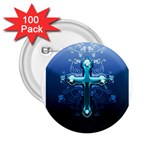 Glossy Blue Cross Live Wp 1 2 S 307x512 2.25  Button (100 pack)