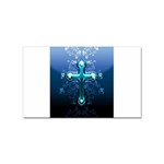 Glossy Blue Cross Live Wp 1 2 S 307x512 Sticker (Rectangle)