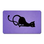 Purple Gracious Evil Black Cat Magnet (Rectangular)