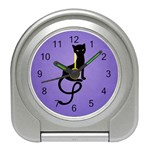 Purple Gracious Evil Black Cat Desk Alarm Clock