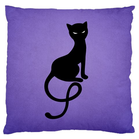 Purple Gracious Evil Black Cat Large Cushion Case (Single Sided)  from UrbanLoad.com Front