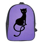 Purple Gracious Evil Black Cat School Bag (XL)