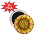 Red Green Apples Mandala 1.75  Button Magnet (10 pack)