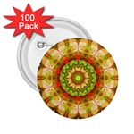 Red Green Apples Mandala 2.25  Button (100 pack)
