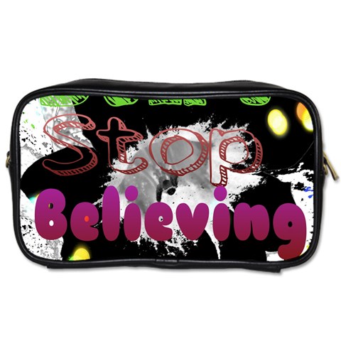 Don t Stop Believing Travel Toiletry Bag (Two Sides) from UrbanLoad.com Front