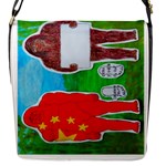 2 Yeh Ren,text & Flag In Forest  Flap Closure Messenger Bag (Small)