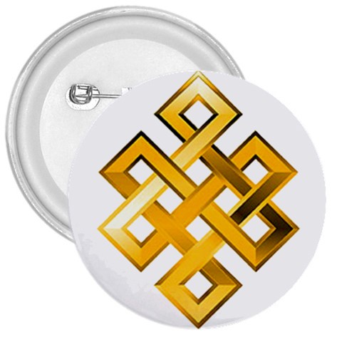 Endless Knot gold 3  Button from UrbanLoad.com Front