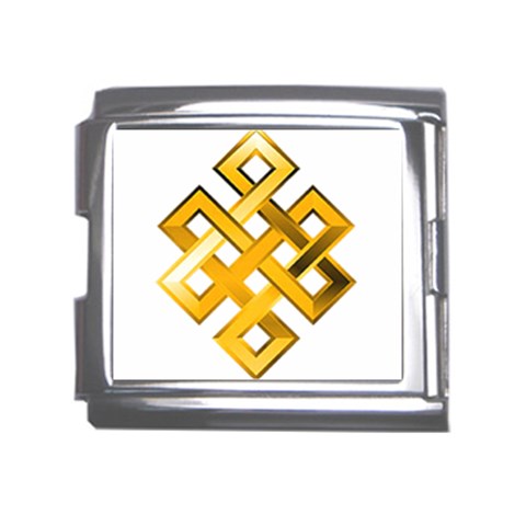 Endless Knot gold Mega Link Italian Charm (18mm) from UrbanLoad.com Front