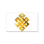 Endless Knot gold Sticker (Rectangular)