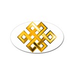 Endless Knot gold Sticker Oval (10 pack)