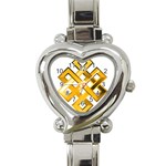 Endless Knot gold Heart Italian Charm Watch