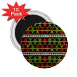 Aztec Style Pattern 2.25  Button Magnet (10 pack)
