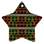 Aztec Style Pattern Star Ornament (Two Sides)