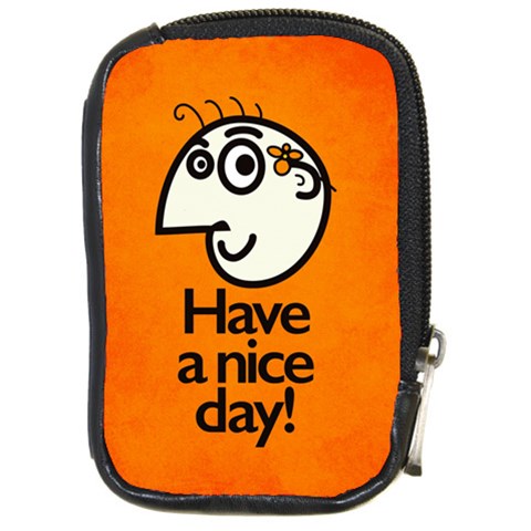 Have A Nice Day Happy Character Compact Camera Leather Case from UrbanLoad.com Front