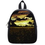 Dark Meadow Landscape  School Bag (Small)