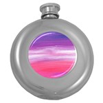 Abstract In Pink & Purple Hip Flask (Round)
