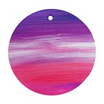 Abstract In Pink & Purple Round Ornament (Two Sides)