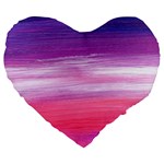 Abstract In Pink & Purple 19  Premium Heart Shape Cushion