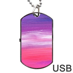 Abstract in Pink & Purple Dog Tag USB Flash (Two Sides) from UrbanLoad.com Back
