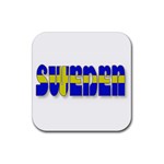 Flag Spells Sweden Drink Coaster (Square)