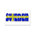 Flag Spells Sweden Sticker 100 Pack (Rectangle)