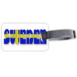 Flag Spells Sweden Luggage Tag (One Side)