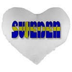 Flag Spells Sweden 19  Premium Heart Shape Cushion