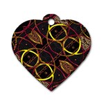 Luxury Futuristic Ornament Dog Tag Heart (Two Sided)