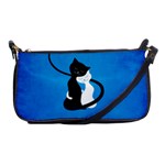 Blue White And Black Cats In Love Evening Bag