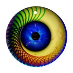 Eerie Psychedelic Eye Round Ornament (Two Sides)