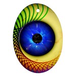 Eerie Psychedelic Eye Oval Ornament (Two Sides)
