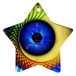 Eerie Psychedelic Eye Star Ornament (Two Sides)
