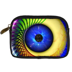 Eerie Psychedelic Eye Digital Camera Leather Case from UrbanLoad.com Front