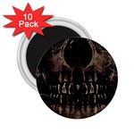 Skull Poster Background 2.25  Button Magnet (10 pack)