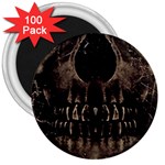 Skull Poster Background 3  Button Magnet (100 pack)