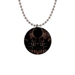 Skull Poster Background Button Necklace
