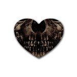Skull Poster Background Drink Coasters (Heart)