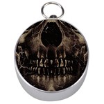 Skull Poster Background Silver Compass