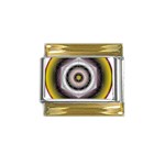 Metatrons Cube Gold Trim Italian Charm (9mm)