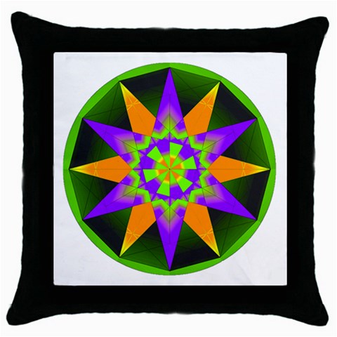Polarity Throw Pillow Case (Black) from UrbanLoad.com Front