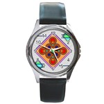 Sacred Mosaic Round Metal Watch
